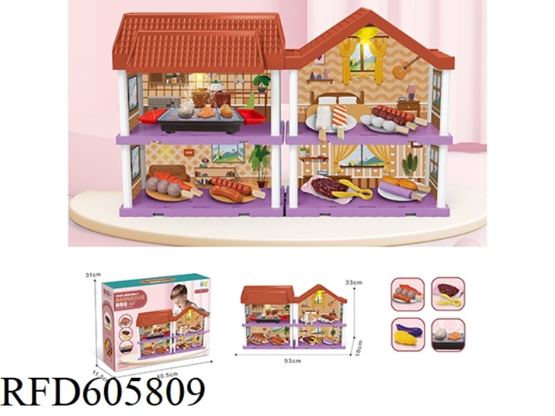 DIY VILLA SET WITH BARBECUE/DUAL LIGHTS