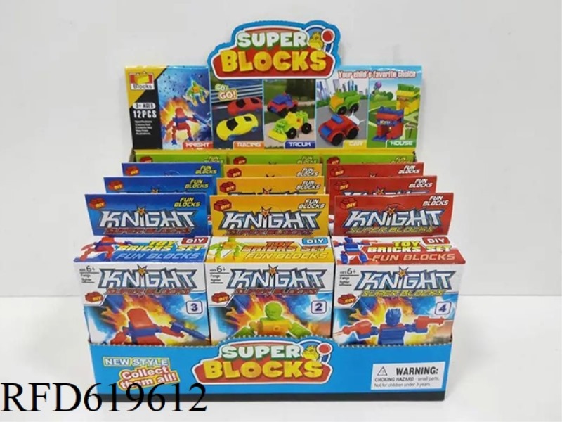 BUILDING BLOCKS SHAPE-SHIFTING WARRIOR 12PCS