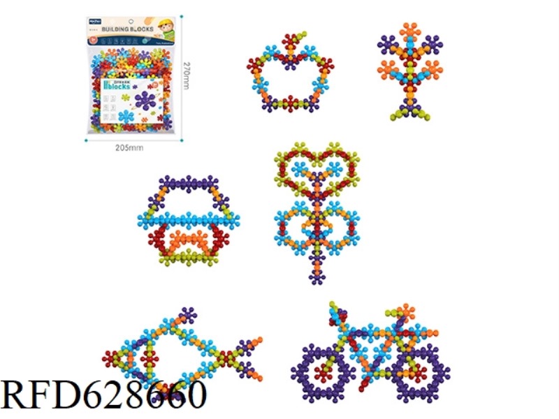 PLUM BLOSSOM BUILDING BLOCKS 80PCS/RAINBOW COLOR SERIES