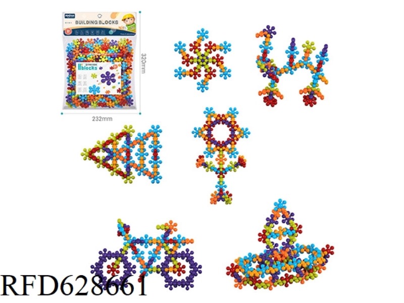 PLUM BLOSSOM BUILDING BLOCKS 160PCS/RAINBOW COLOR SERIES