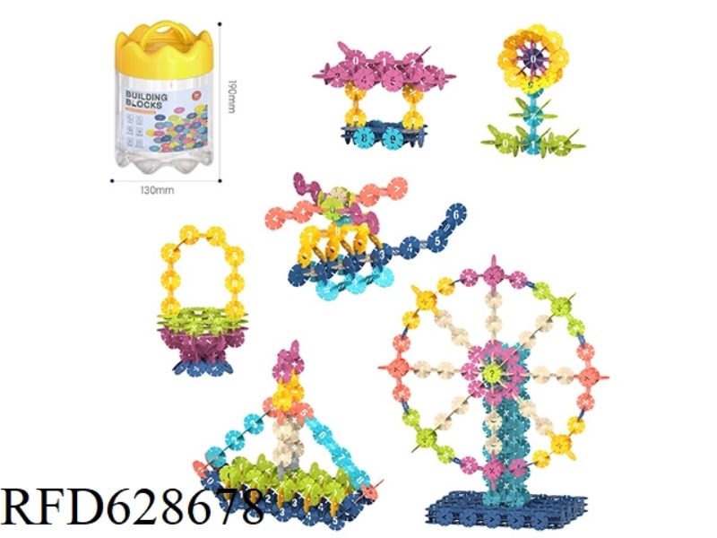 CROWN STORAGE JAR+3.0 DIGITAL SNOWFLAKES 640PCS/MORANDI COLOR SCHEME
