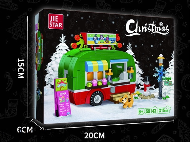 315PCS CHRISTMAS SERIES BEVERAGE MINIBUS