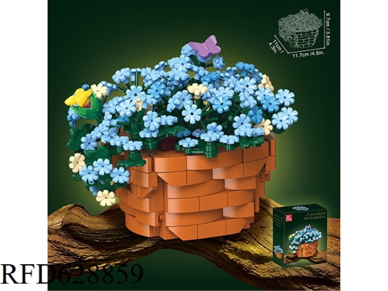 365PCS FLOWER SERIES BLUE SNOWFLAKE POTTED PLANTS