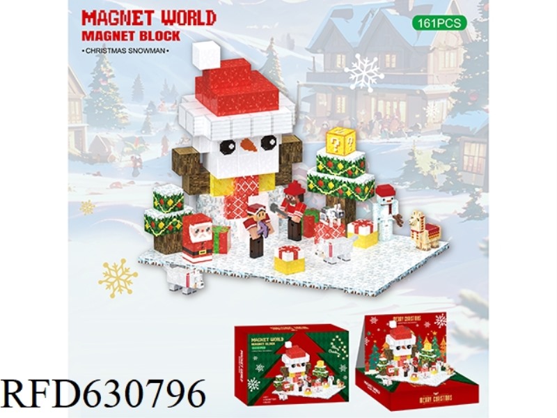 CHRISTMAS SNOW MAN (SCENE DISPLAY BOX) 161PCS