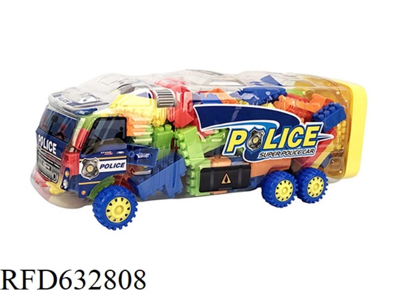 DYNAMIC POLICE CAR PUZZLE BUILDING BLOCKS