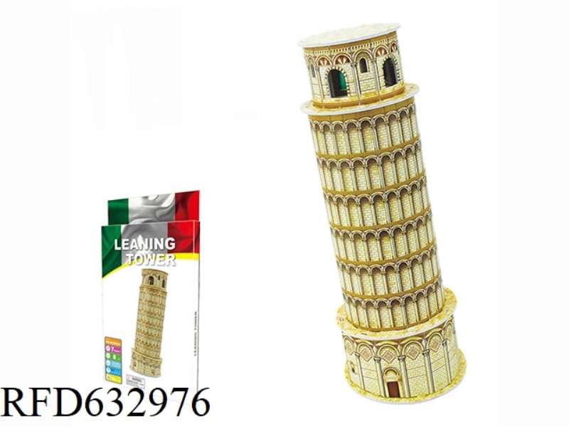 3D PUZZLE PIZZA LEANING TOWER 8 PCS