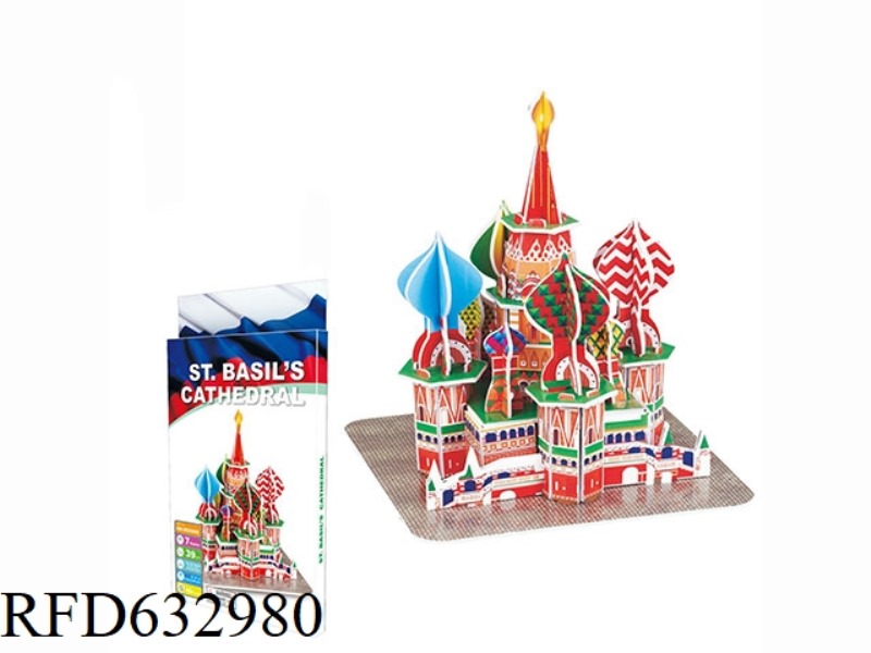 3D PUZZLE OF VASILY CATHEDRAL 39 PIECES
