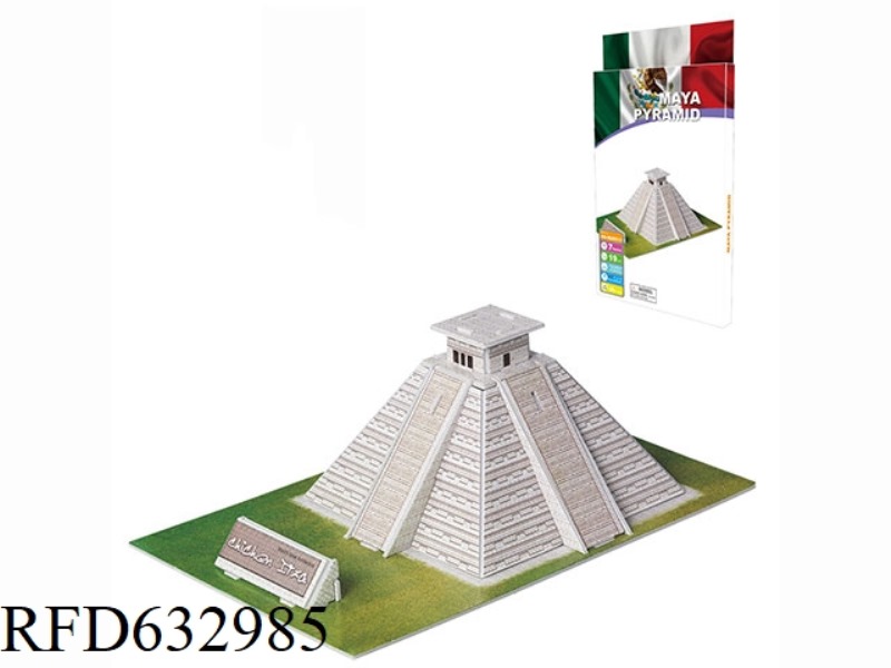 3D PUZZLE MAYA PYRAMID 19 PCS