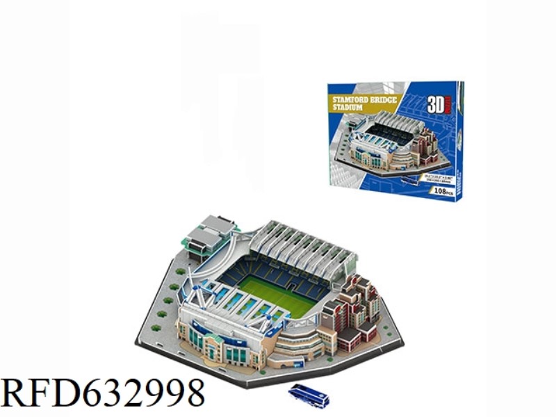 3D PUZZLE CHELSEA STAMFORD BRIDGE STADIUM 108 PIECES
