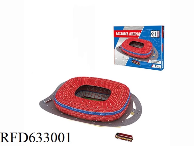 3D 3D PUZZLE ALLIANZ MUNICH ARENA 63 PCS