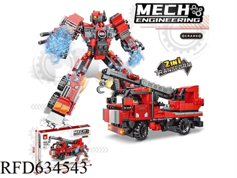 429+PCS NEW VERSION OF CRANE ENGINEERING MECHA FOR ASSEMBLING BUILDING BLOCKS CAN BE CHANGED INTO TW
