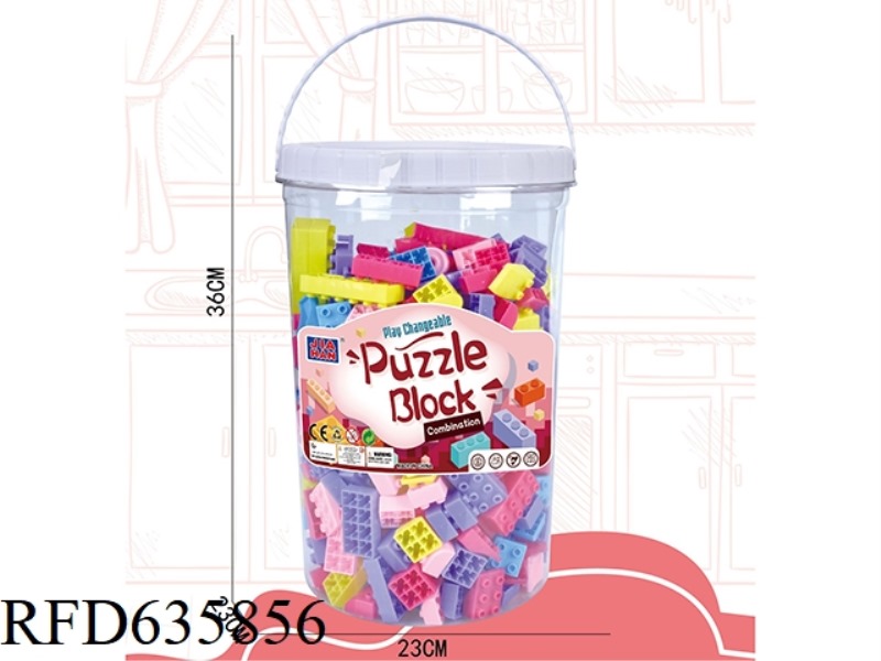 PINK VATS OF BAOGAO BUILDING BLOCKS (ABOUT 1440G, 400PCS)