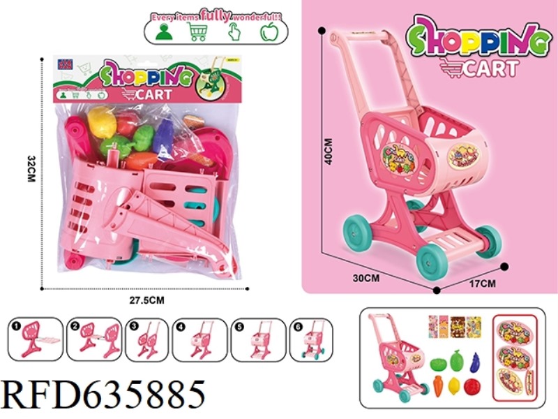 WOMEN'S SHOPPING CART (6 FRUITS +4 BOXES)