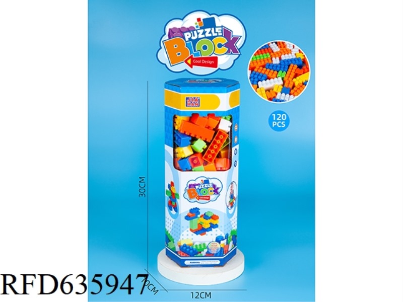 6-CORNER BOX BUILDING BLOCKS (ABOUT 120PCS, 470G, MALE)