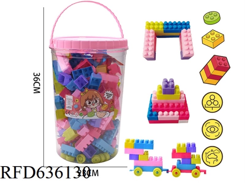 WOMEN'S MODELS WITH GRANULAR BUILDING BLOCKS WITH TRAILERS (ABOUT 1050G, 135PCS).