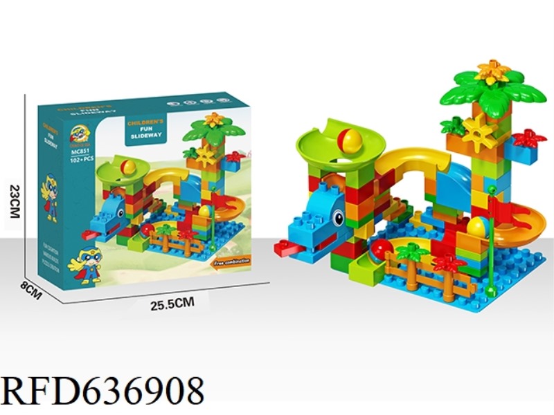 CHILDREN'S FUN SLIDE (LARGE PARTICLE: 102+PCS)