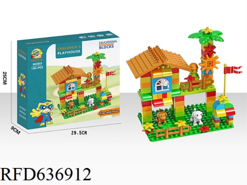 CHILDREN'S FUN SLIDE (LARGE PARTICLE: 136+PCS)