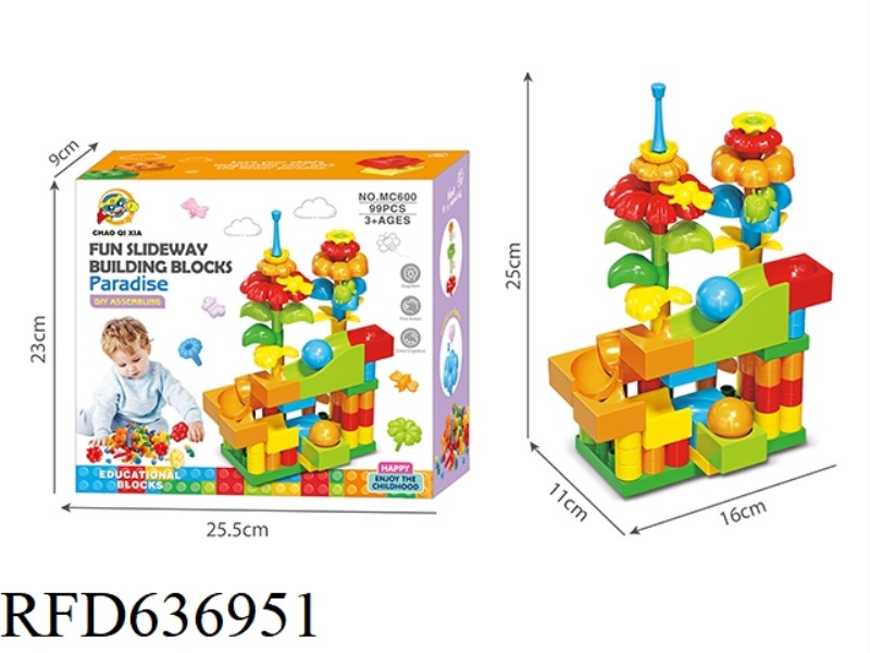 DIY SLIDE BUILDING BLOCKS GARDEN