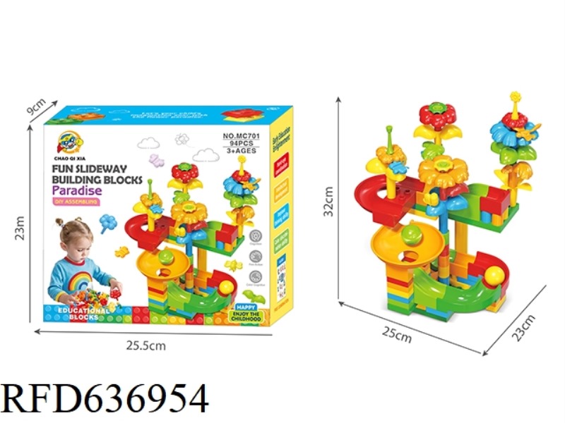 DIY SLIDE BUILDING BLOCKS GARDEN
