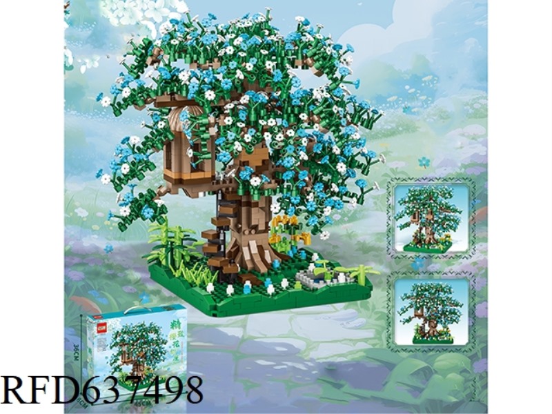 2000+PCS NEW MICRO DRILL PARTICLE THREE MIXED CHERRY TREE HOUSE BUILDING BLOCKS