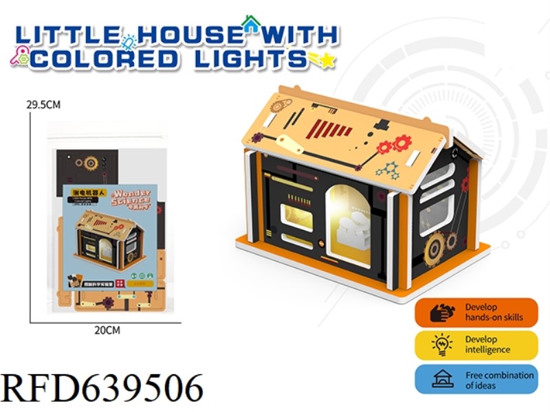 LITTLE HOUSE WITH COLORED LIGHTS