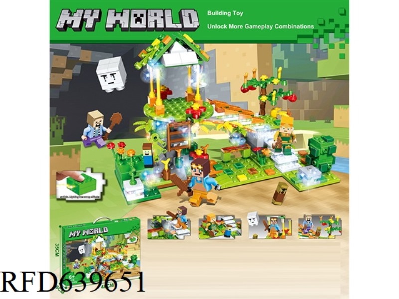 556+PCS NEW BUILDING BLOCKS OF THE FOREST TREE HOUSE