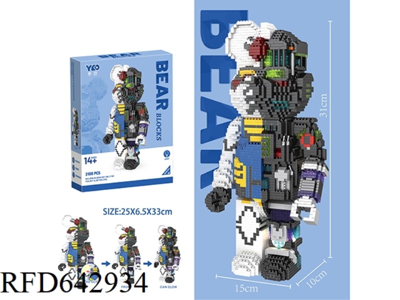 GUNDAM MECHANICAL VIOLENT BEAR 1 LIGHT (3100PCS)