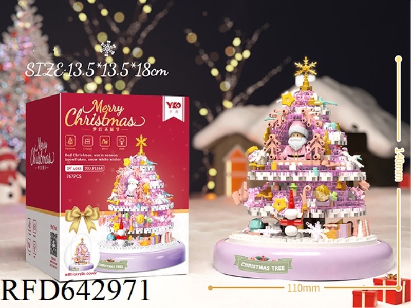 PURPLE CRYSTAL CHRISTMAS TREE SHOP (617PCS)