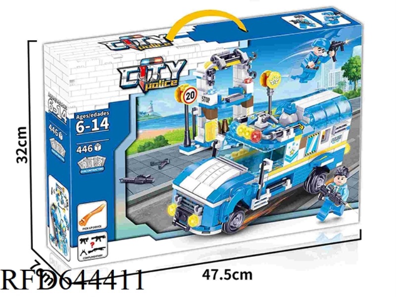 CITY POLICE CHASE COMMAND VEHICLE SMALL PARTICLE BLOCKS (446+PCS)