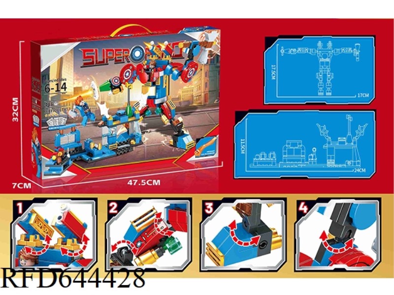 AVENGERS SUPERHERO MECH BIG BATTLE SMALL PARTICLE BLOCKS (448+PCS)