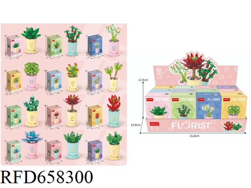 12 CONSTELLATIONS LUCKY AND FLESHY (12 PACKS) MICRO-PARTICLE BUILDING BLOCKS