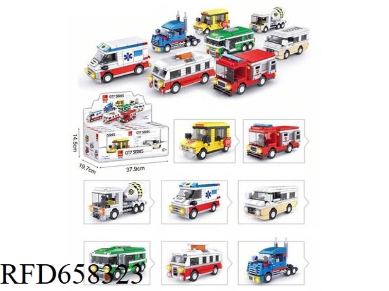 AUTOMOBILE BUILDING BLOCKS 8PCS