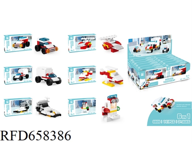 MINI MEDICAL/SIX IN ONE/AMBULANCE (6 MODELS WITH 2 PCS/BOX)