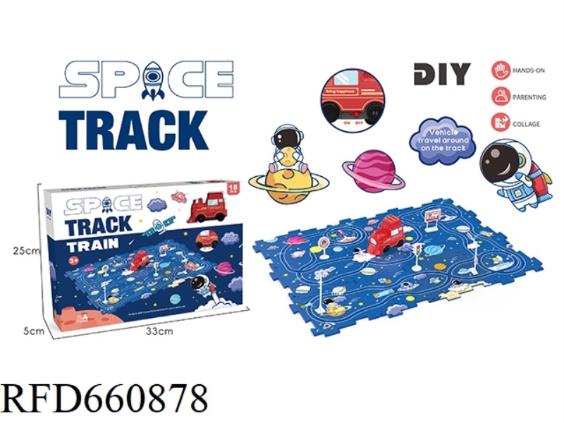 DIY SPACE THEMED RAIL CAR (18PCS)