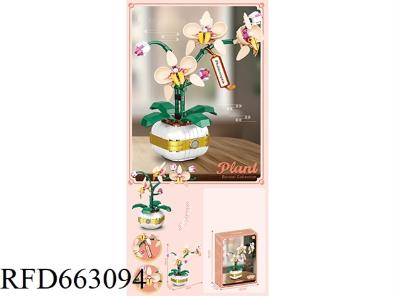 FLOWER SERIES SMALL PARTICLE BUILDING BLOCKS - PHALAENOPSIS 323PCS