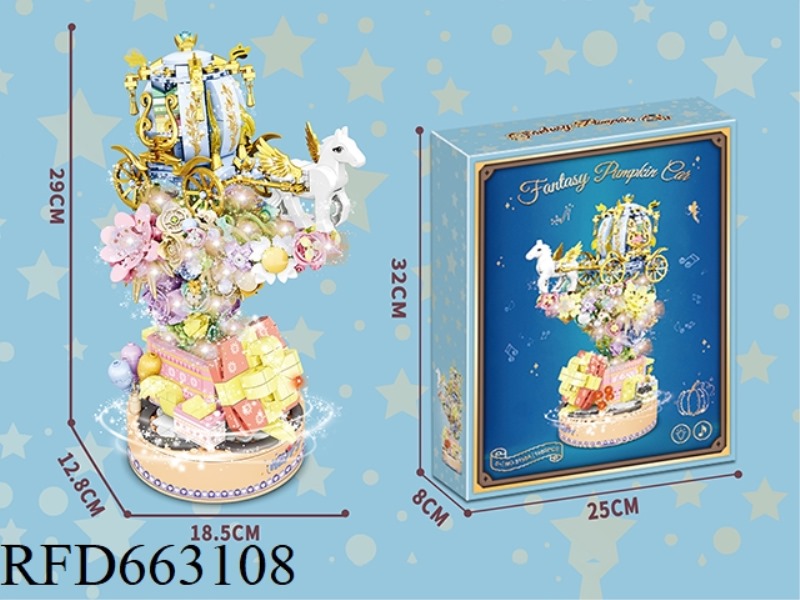 SMALL PARTICLE BUILDING BLOCKS MUSIC BOX WITH LIGHT 1174PCS- PROCESS UV COLOR BOX