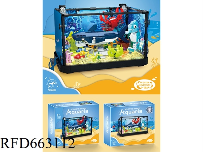 SMALL PARTICLE BUILDING BLOCK SHARK TANK 648PCS