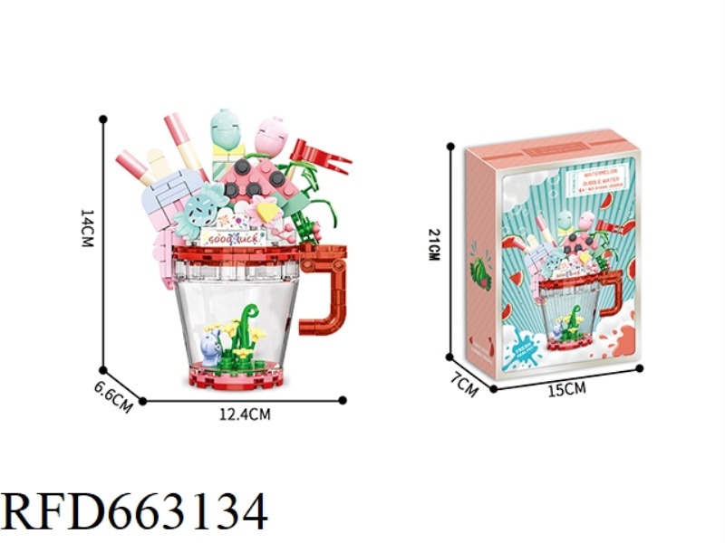 SMALL PARTICLE BLOCKS WATERMELON SPARKLING WATER 235PCS- PROCESS UV COLOR BOX