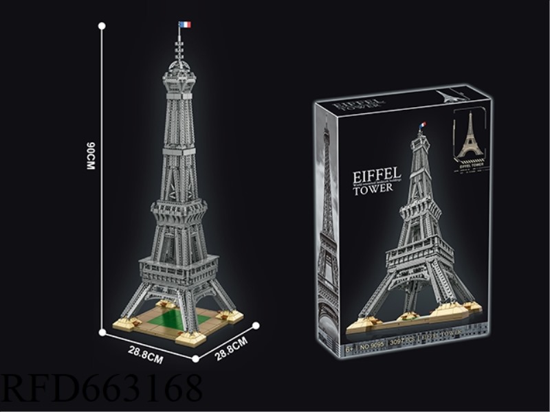 SMALL PARTICLE BUILDING BLOCKS FAMOUS - PROCESS UV COLOR BOX PARIS TOWER 3097PCS