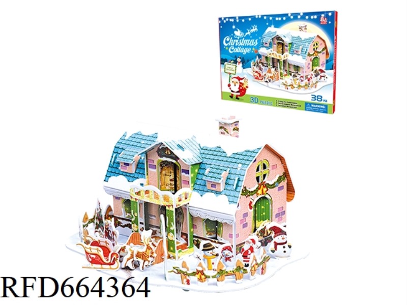 NEW NORDIC CHRISTMAS COTTAGE 40 PCS