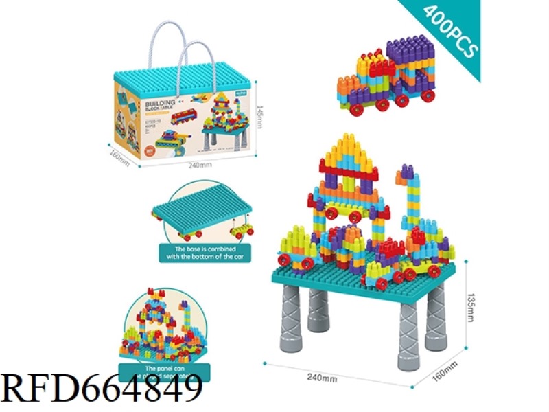 DIY SECOND-GENERATION BULLET BUILDING BLOCK TABLE SET 400PCS/ RAINBOW COLOR SYSTEM