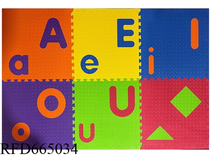 6 PIECES OF EVA ENGLISH LETTERS 25-30 DEGREES (CPC)