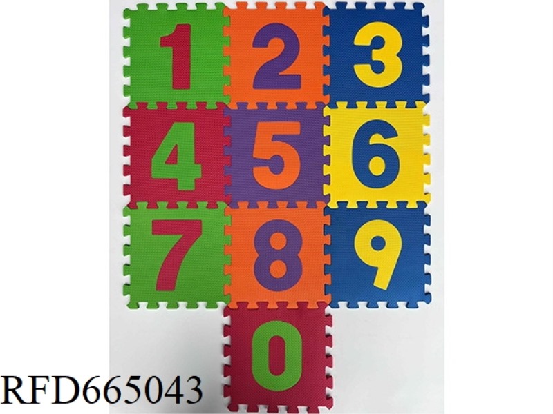 10 PIECES OF NUMBERS: RED/YELLOW/BLUE/GREEN/PURPLE/ORANGE