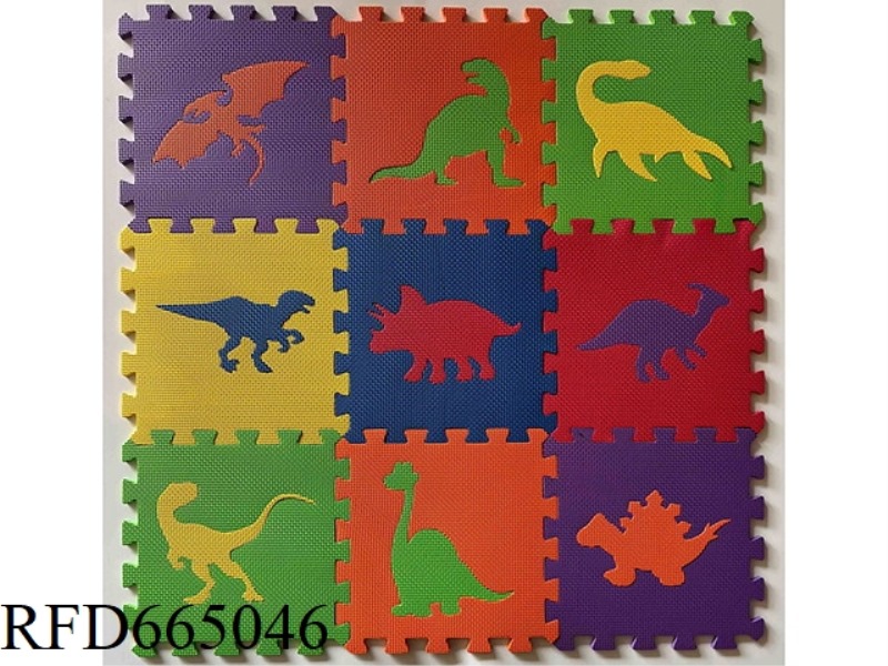 EVA PUZZLE FLOOR MAT 9 PIECES OF DINOSAUR (CPC)