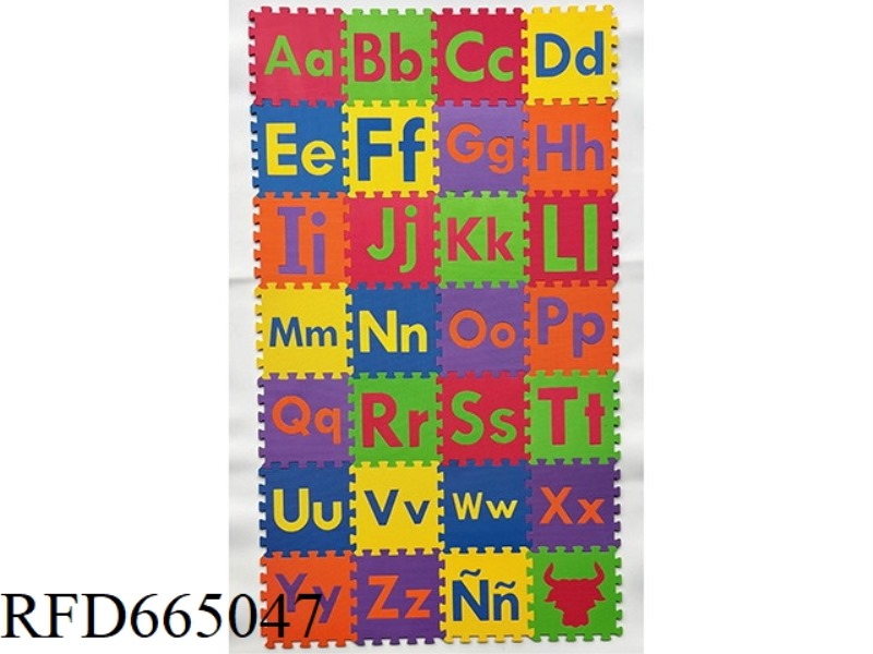 EVA PUZZLE FLOOR MAT 28 PIECES OF SPANISH LETTERS (CPC)