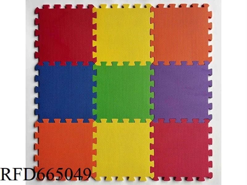 EVA PUZZLE FLOOR MAT 9 PIECES OF SOLID COLOR (CAN BE ONE COLOR OR MIXED COLORS)(CPC)