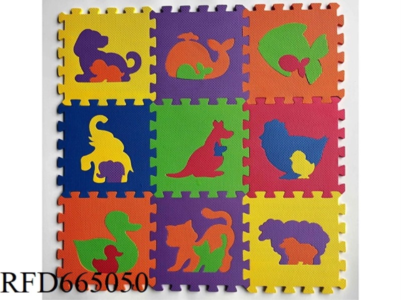 EVA JIGSAW MAT 9 PIECES OF MOTHER AND CHILD ANIMALS