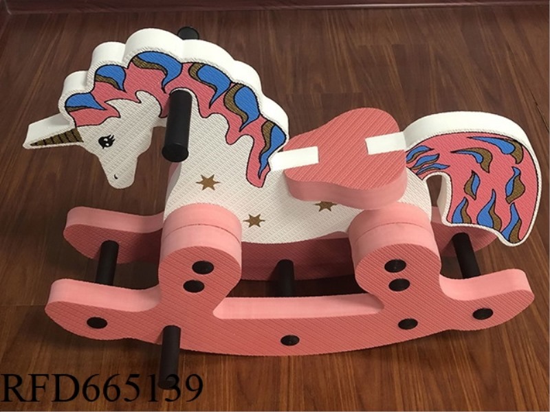 EVA ENVIRONMENTALLY FRIENDLY PRINTING CHILDREN'S UNICORN ROCKING HORSE (BEARING WEIGHT LESS THAN 40K