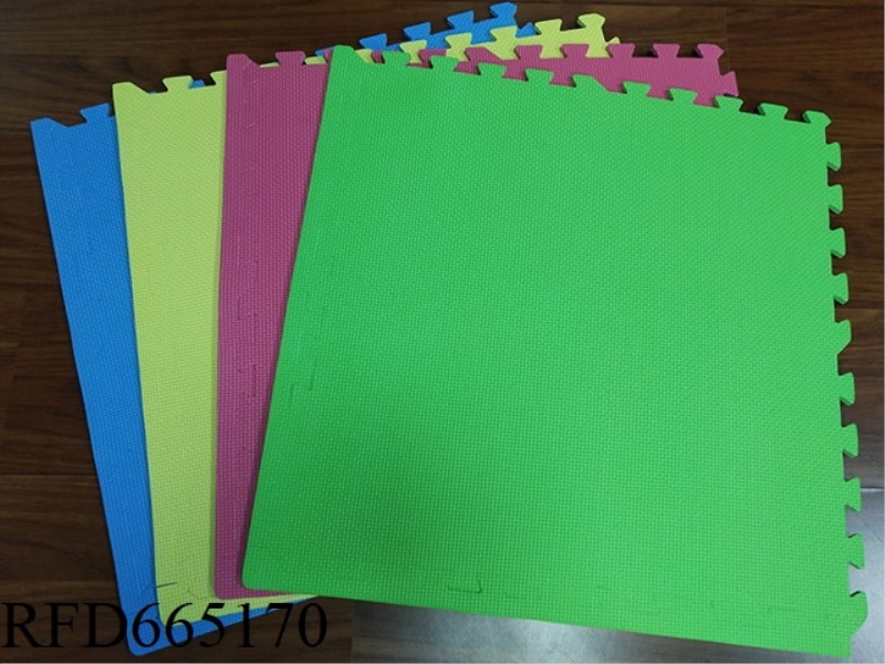 4 PIECES OF EVA PUZZLE SOLID COLOR (RED, YELLOW, BLUE AND GREEN) FLOOR MAT COLOR FLOOR MAT FOAM FLOO