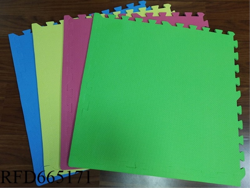 4 PIECES OF EVA PUZZLE SOLID COLOR (RED, YELLOW, BLUE AND GREEN) FLOOR MAT COLOR FLOOR MAT FOAM FLOO